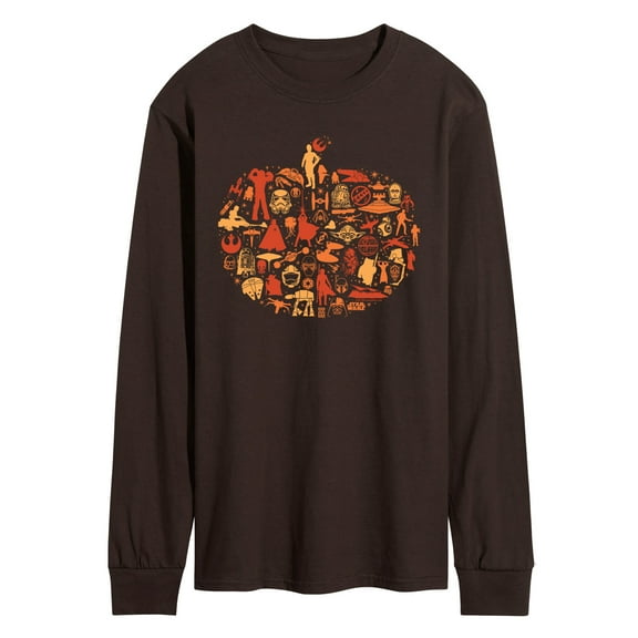 Star Wars - Halloween Pumpkin Silhouette - Men's Long Sleeve Graphic T-Shirt