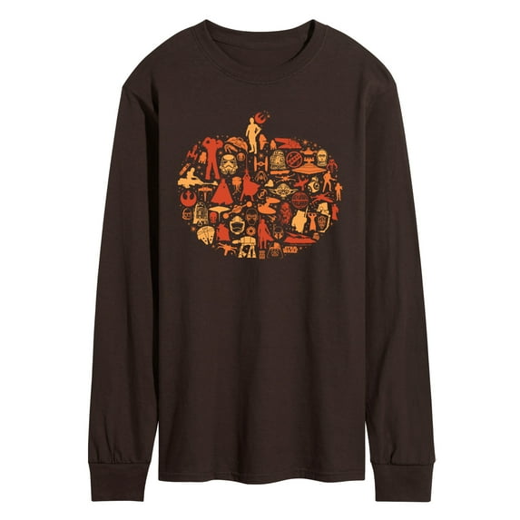 Star Wars - Halloween Pumpkin Silhouette - Men's Long Sleeve Graphic T-Shirt