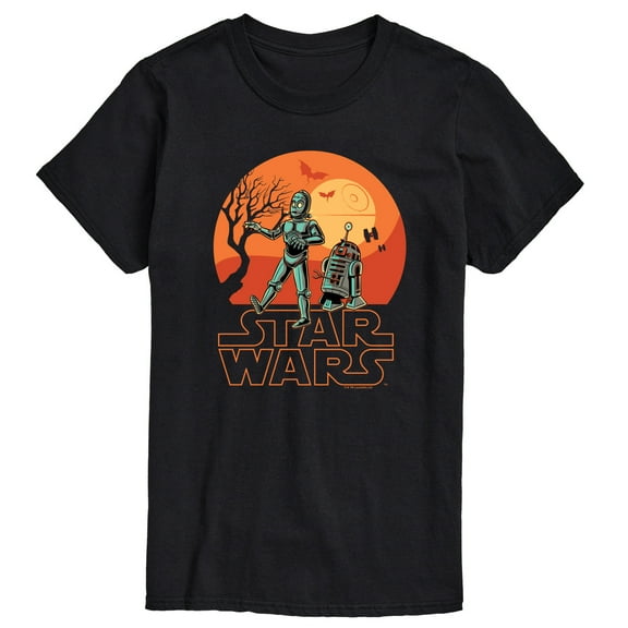 Star Wars - C3PO & R2D2 Halloween Scene - Men's Short Sleeve Graphic T-Shirt