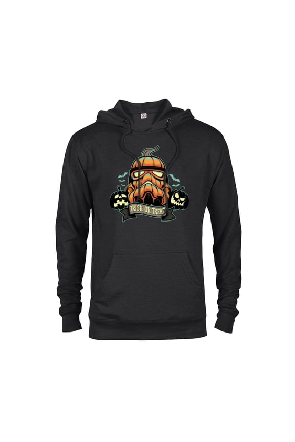 Halloween Stormtrooper Jack-o’-Lantern Pumpkin - Pullover Hoodie for Adults - Customized-Black