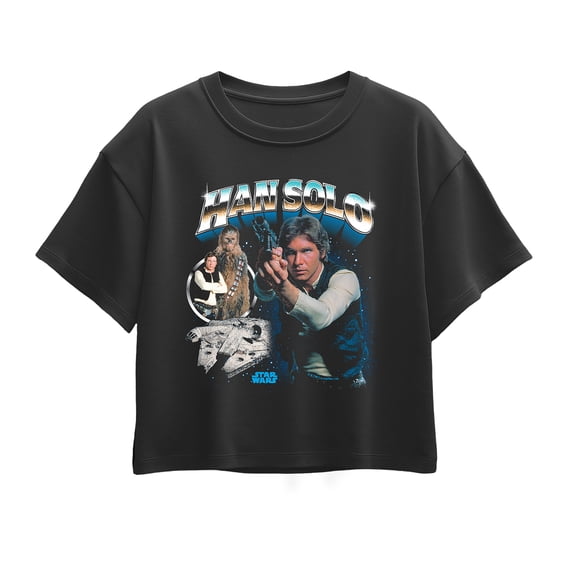 Star Wars - Han Bootleg Girls' Short Sleeve Boxy Graphic T-Shirt