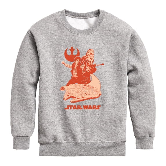 Star Wars - Han Chewie Boys' Graphic Long Sleeve Fleece Sweatshirt