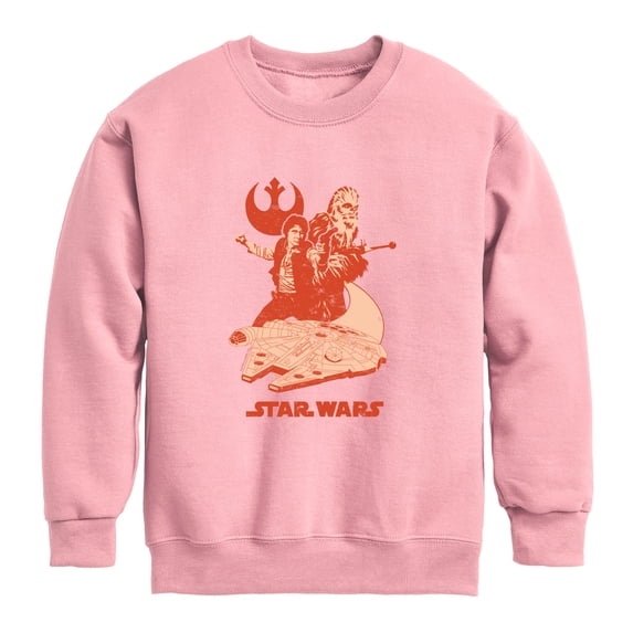 Star Wars - Han Chewie Boys' Graphic Long Sleeve Fleece Sweatshirt
