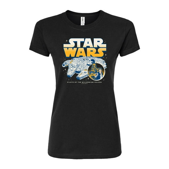 Star Wars - Han Chewy Millennium Falcon - Juniors Fitted Tee