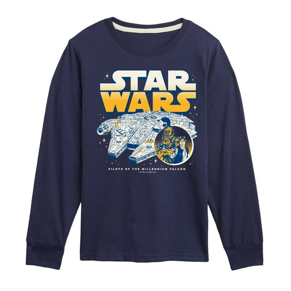 Star Wars - Han Chewy Millennium Falcon - Toddler And Youth Long Sleeve Tee