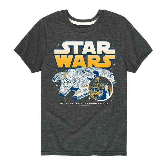 Star Wars - Han Chewy Millennium Falcon - Toddler And Youth Short Sleeve Tee