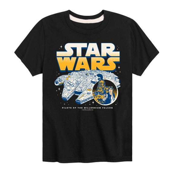 Star Wars - Han Chewy Millennium Falcon - Toddler And Youth Short Sleeve Tee
