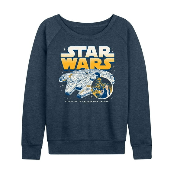 Star Wars - Han Chewy Millennium Falcon - Women's French Terry Pullover Sweatshirt