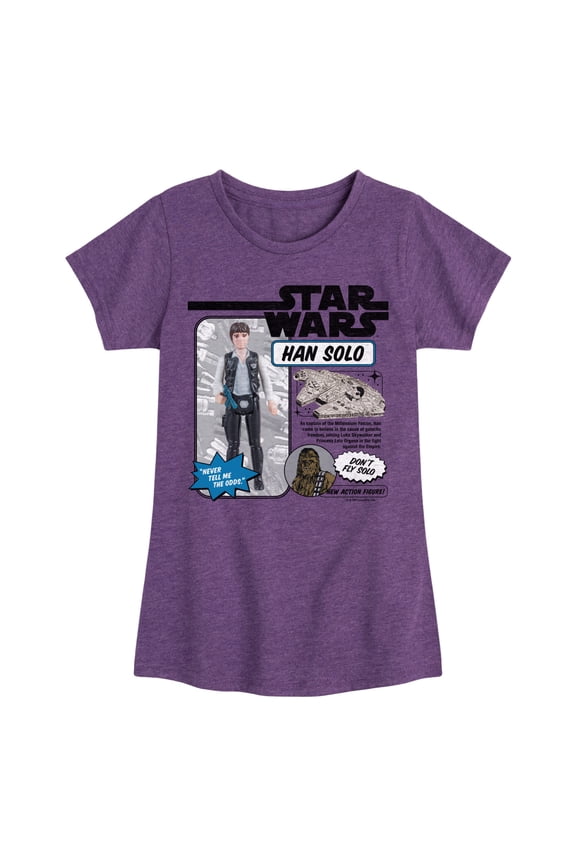 - Han Solo Action Figure - Toddler And Youth Girls Fitted Short Sleeve Tee