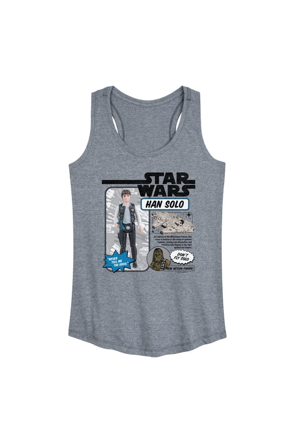 - Han Solo Action Figure - Women's Racerback Graphic Tank