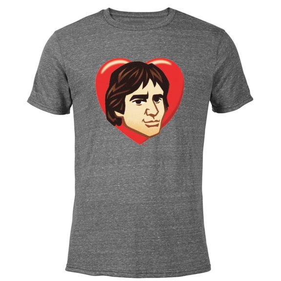Star Wars Han Solo Cartoon Heart - Short Sleeve Blended T-Shirt for Adults – Customized-Dark Heather