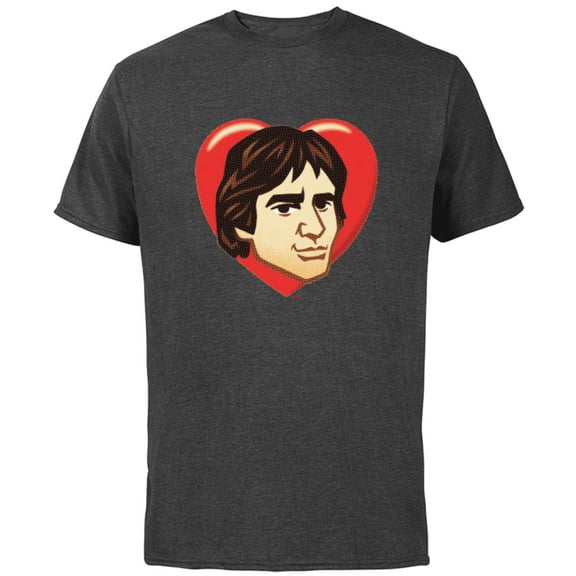 Star Wars Han Solo Cartoon Heart - Short Sleeve Cotton T-Shirt for Adults - Customized-Charcoal