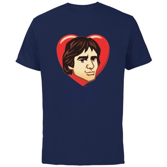 Star Wars Han Solo Cartoon Heart - Short Sleeve Cotton T-Shirt for Adults - Customized-Navy