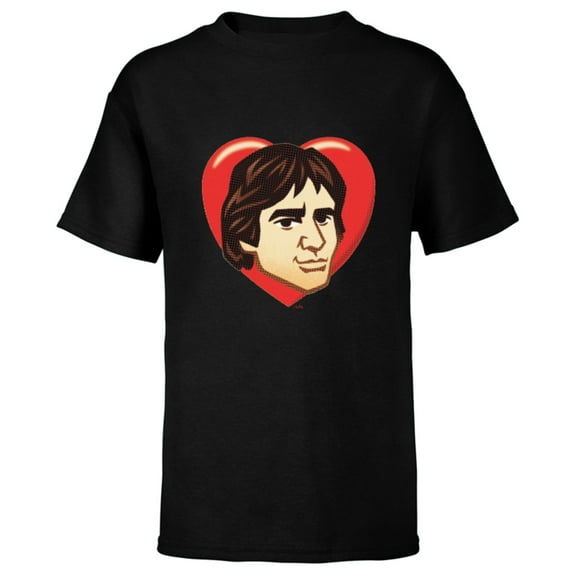 Star Wars Han Solo Cartoon Heart - Short Sleeve T-Shirt for Kids – Customized-Black
