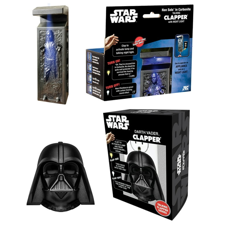 Clapper Star Wars Han Solo & Darth Vader Clappers with Night Lights Kit, Adult Unisex, Size: One size, Black