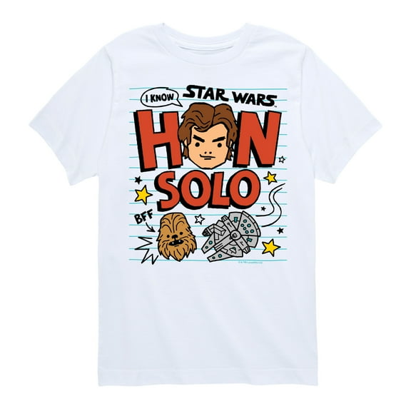 Star Wars - Han Solo Doodle - Toddler And Youth Short Sleeve Tee
