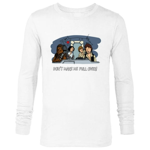 Star Wars Han Solo Falcon “Don’t Make Me Pull Over” Funny - Long Sleeve T-Shirt for Men - Customized-White