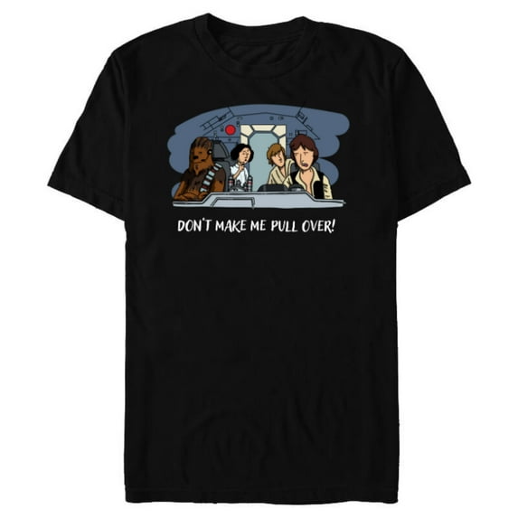 Star Wars Han Solo Falcon “Don’t Make Me Pull Over” Funny - Short Sleeve Blended T-Shirt for Adults - Customized-Black