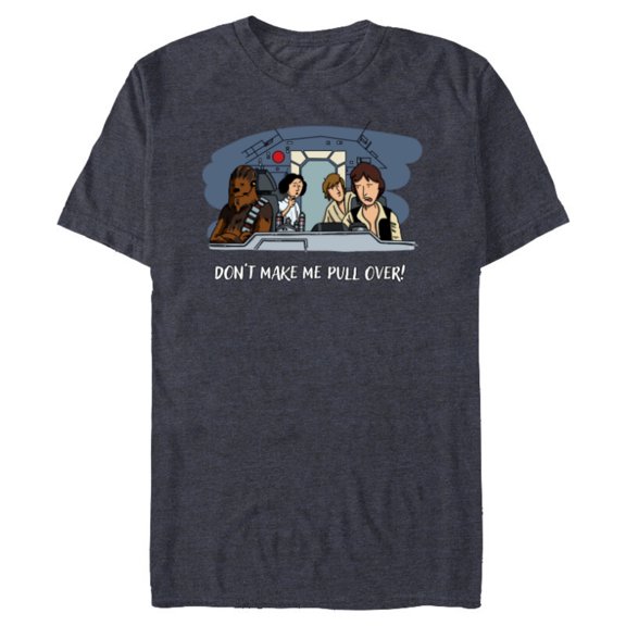 Star Wars Han Solo Falcon “Don’t Make Me Pull Over” Funny - Short Sleeve Blended T-Shirt for Adults - Customized-Denim Snow Heather