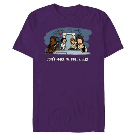 Star Wars Han Solo Falcon “Don’t Make Me Pull Over” Funny - Short Sleeve Blended T-Shirt for Adults - Customized-Purple