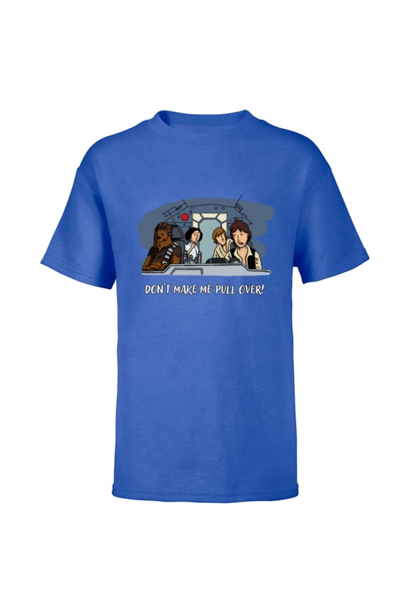 Han Solo Falcon “Don’t Make Me Pull Over” Funny - Short Sleeve T-Shirt for Kids - Customized-Royal