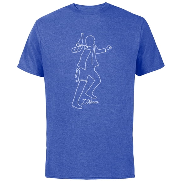 Star Wars Han Solo I Know Couples Valentine’s Day Love - Short Sleeve Cotton T-Shirt for Adults - Customized-Royal Heather