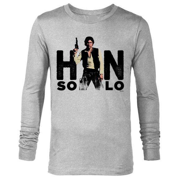 Star Wars Han Solo Letter Replacement Blaster - Long Sleeve T-Shirt for Men – Customized-Athletic Heather