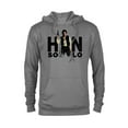 thumbnail image 1 of Star Wars Han Solo Letter Replacement Blaster - Pullover Hoodie for Adults – Customized-Graphite Heather, 1 of 5