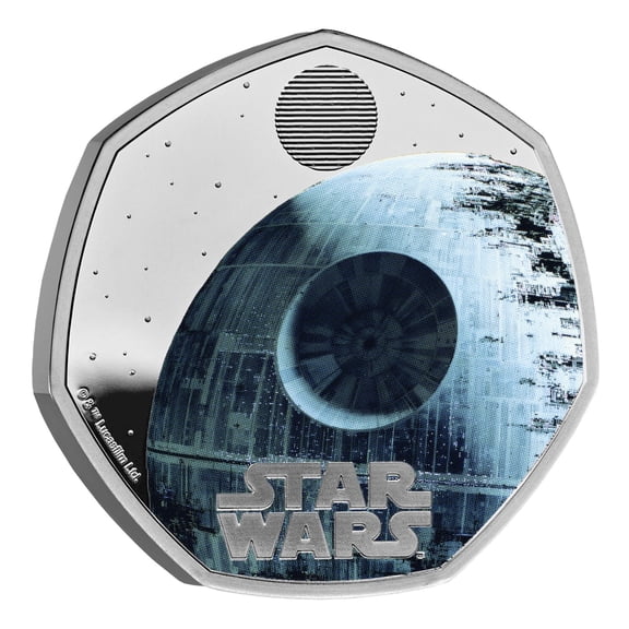 Star Wars Han Solo and Chewbacca 2024 UK 50p Silver Proof Colorized Coin