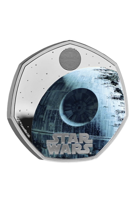 Star Wars Han Solo and Chewbacca 2024 UK 50p Silver Proof Colorized Coin