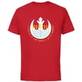 thumbnail image 1 of Star Wars Hanukkah Menorah Rebel Alliance A Little Light - Short Sleeve Cotton T-Shirt for Adults - Customized-Red, 1 of 5