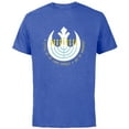 thumbnail image 1 of Star Wars Hanukkah Menorah Rebel Alliance A Little Light - Short Sleeve Cotton T-Shirt for Adults - Customized-Royal Heather, 1 of 5