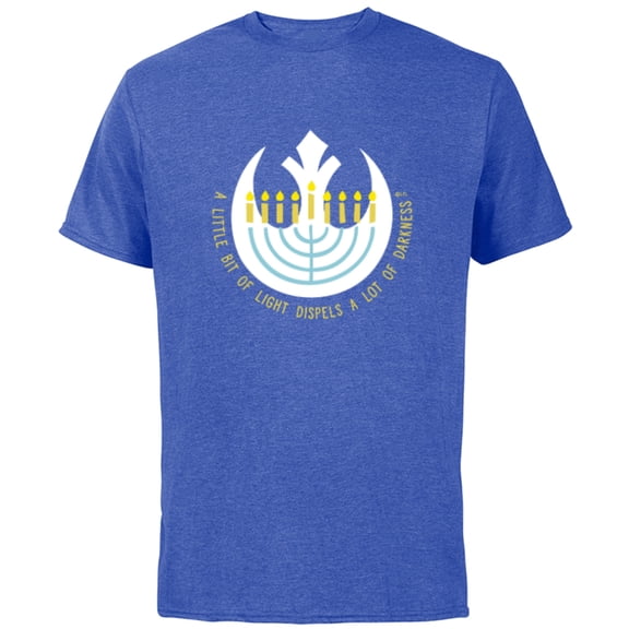 Star Wars Hanukkah Menorah Rebel Alliance A Little Light - Short Sleeve Cotton T-Shirt for Adults - Customized-Royal Heather