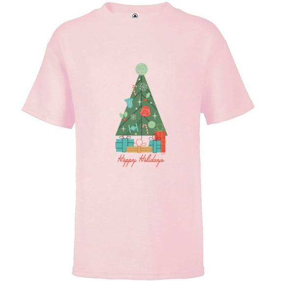 Star Wars Happy Holidays Ornaments - Short Sleeve T-Shirt for Kids - Customized-Soft Pink