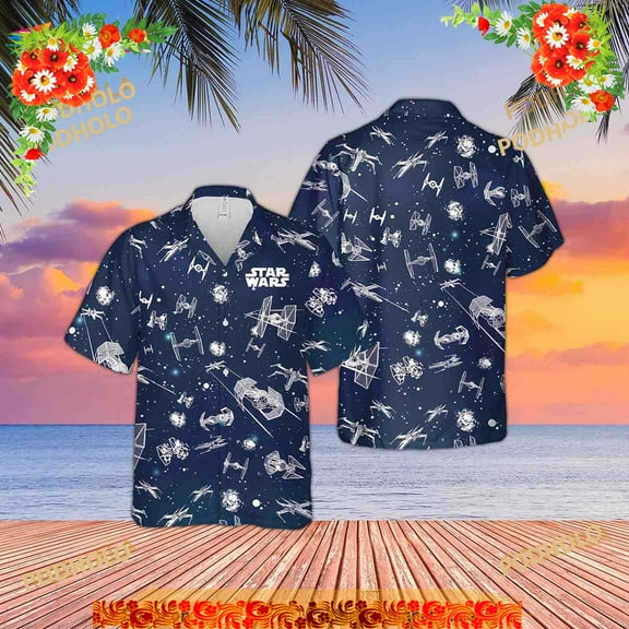 Star Wars Hawaii Shirt, Tropical Summer Star Wars Button Shirt