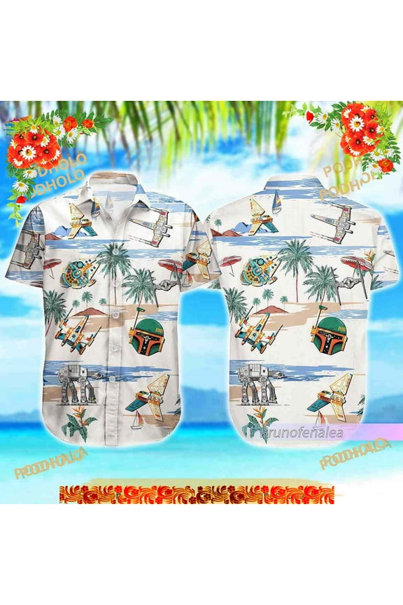 Star Wars Hawaiian Shirt, Star Wars Summer Vacation Tropical Aloha Shirt For Fans