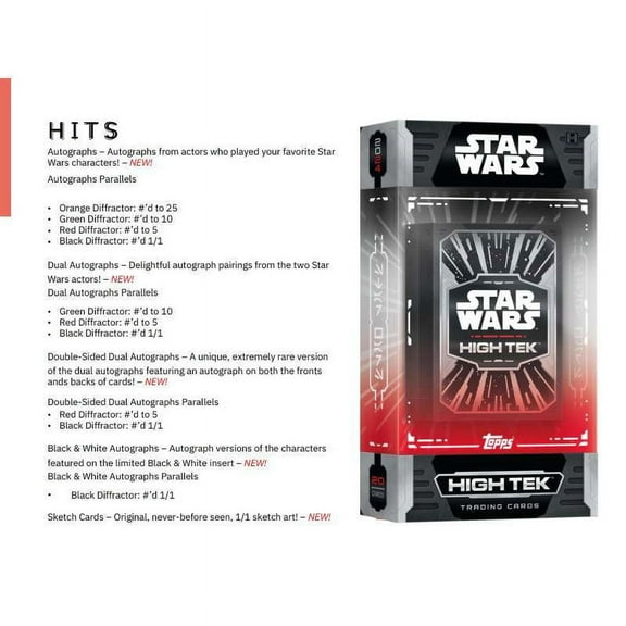 Star Wars High-Tek (2 Numbered Parallels per Box)