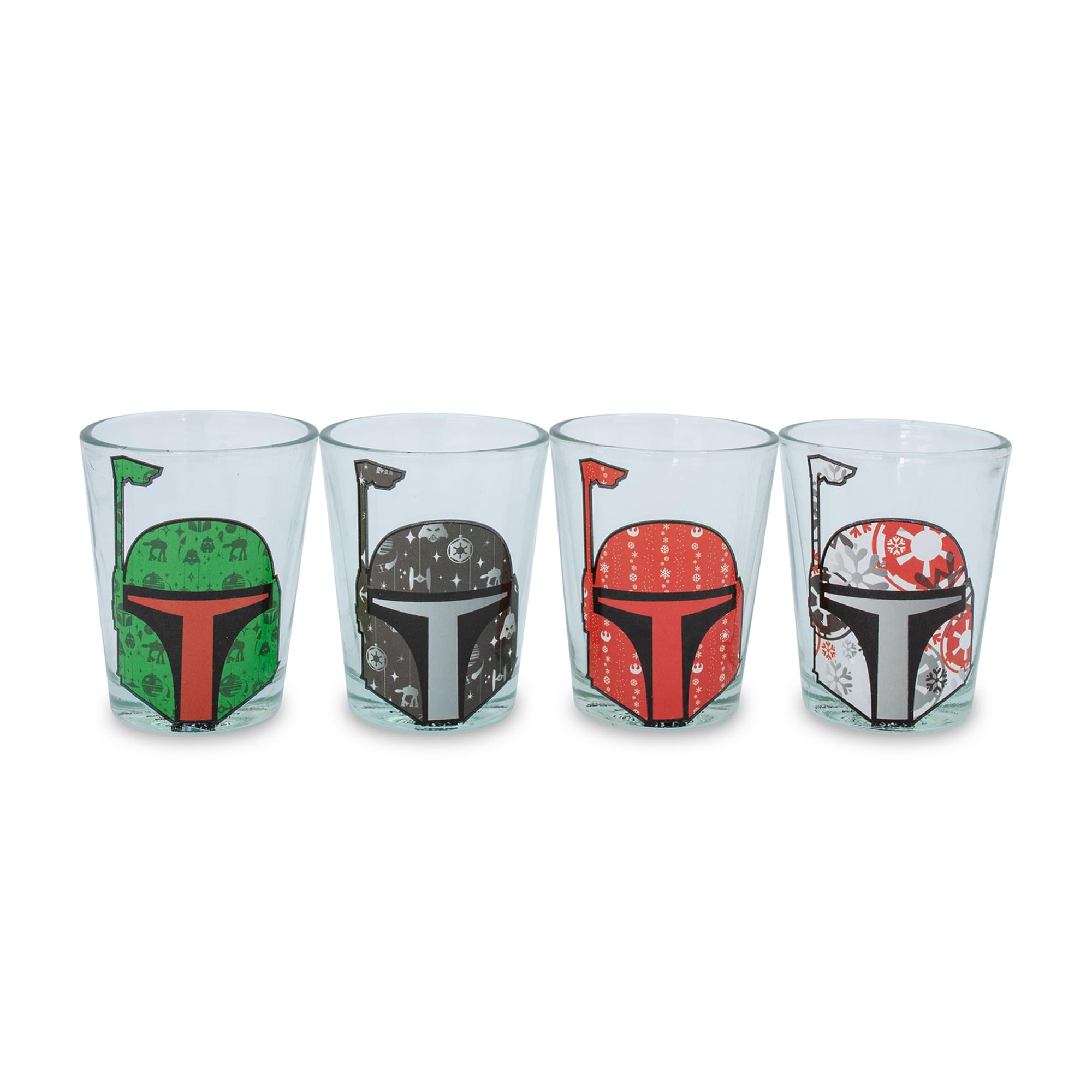 Star Wars, Mini Glass, Clear Glass, 1.5-Ounces, 4-Count 