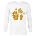 thumbnail image 1 of Star Wars Holiday Christmas Darth Vader Gingerbread Cookie - Long Sleeve T-Shirt for Men - Customized-White, 1 of 5