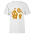 thumbnail image 1 of Star Wars Holiday Christmas Darth Vader Gingerbread Cookie - Short Sleeve T-Shirt for Kids - Customized-White, 1 of 5