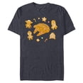 thumbnail image 1 of Star Wars Holiday Christmas Gingerbread Cookie Heroes - Short Sleeve Blended T-Shirt for Adults - Customized-Navy Heather, 1 of 5