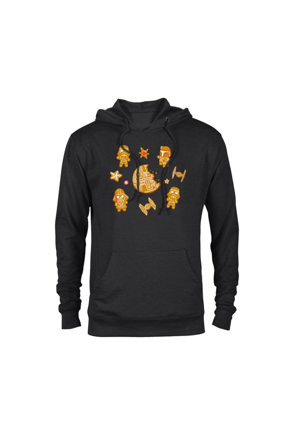 Holiday Christmas Gingerbread Cookie Villains - Pullover Hoodie for Adults - Customized-Black