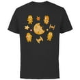 thumbnail image 1 of Star Wars Holiday Christmas Gingerbread Cookie Villains - Short Sleeve Cotton T-Shirt for Adults - Customized-Black, 1 of 5