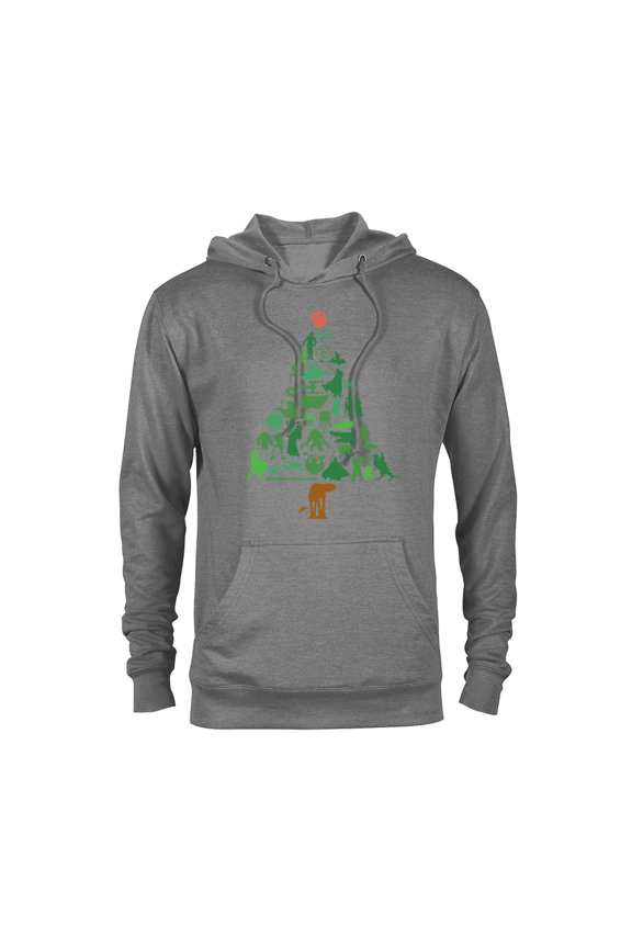 Holiday Christmas Tree - Pullover Hoodie for Adults -Customized-Graphite Heather