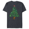 thumbnail image 1 of Star Wars Holiday Christmas Tree - Short Sleeve Blended T-Shirt for Adults -Customized-Navy Heather, 1 of 5