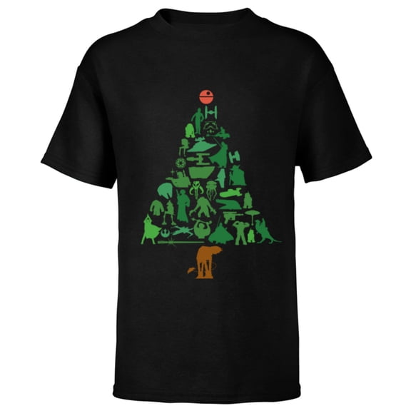 Star Wars Holiday Christmas Tree - Short Sleeve T-Shirt for Kids -Customized-Black