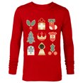 thumbnail image 1 of Star Wars Holiday Icons Ugly Christmas Sweater - Long Sleeve T-Shirt for Men - Customized-New Red, 1 of 5