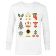 thumbnail image 1 of Star Wars Holiday Icons Ugly Christmas Sweater - Long Sleeve T-Shirt for Men - Customized-White, 1 of 5