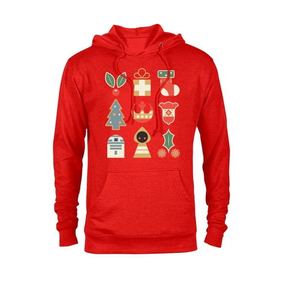 Star Wars Holiday Icons Ugly Christmas Sweater - Pullover Hoodie for Adults - Customized-Red