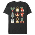 thumbnail image 1 of Star Wars Holiday Icons Ugly Christmas Sweater - Short Sleeve Blended T-Shirt for Adults - Customized-Dark Heather, 1 of 5